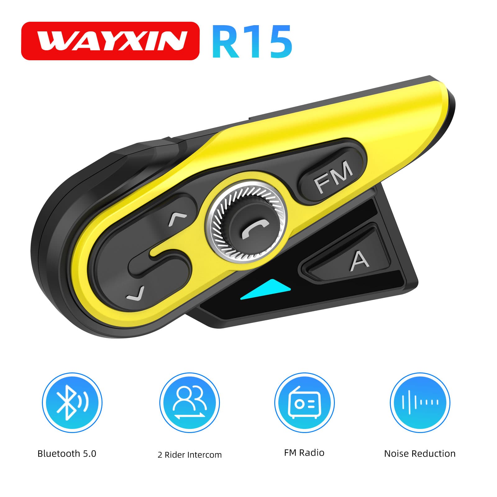 Universal Motorcycle Helmet Intercom Headset - WAYXIN R15 Headset Helm Interkom Sepeda