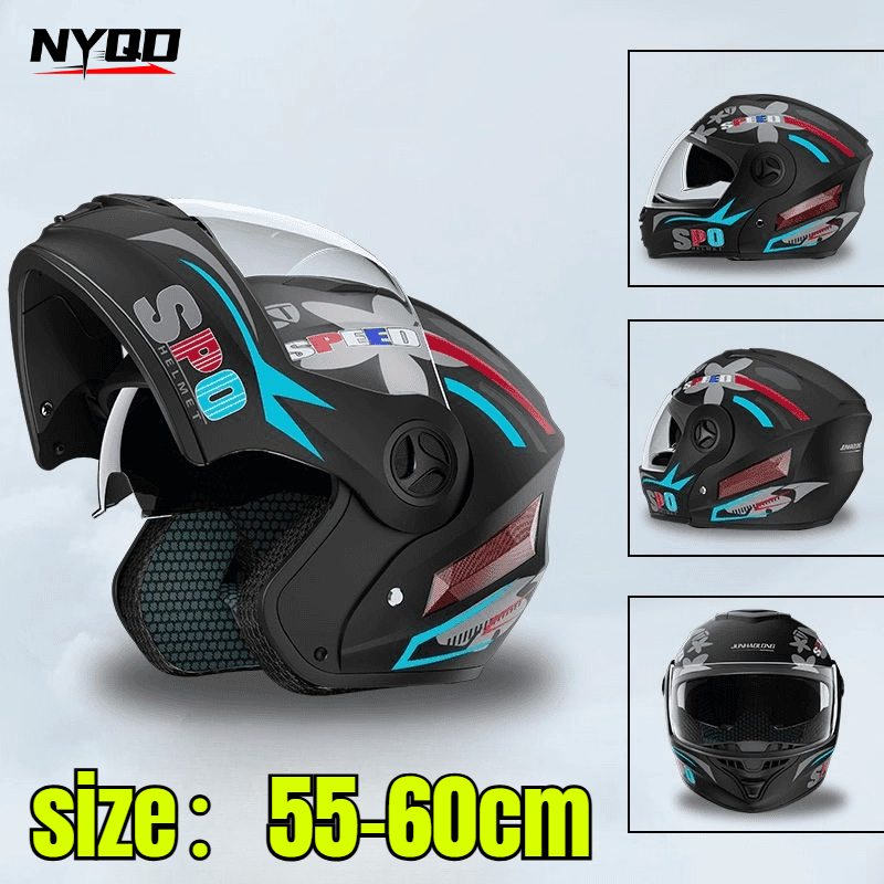 Full Face Motorcycle Helmet With Bluetooth - Helm Keselamatan Downhill Flip Up yang