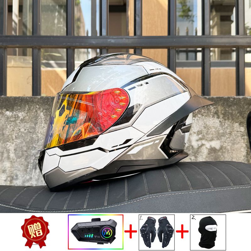 ORZ Helm Sepeda Motor Bluetoot - Full Face Motorcycle Helmet With Bluetooth ulasan dan harga