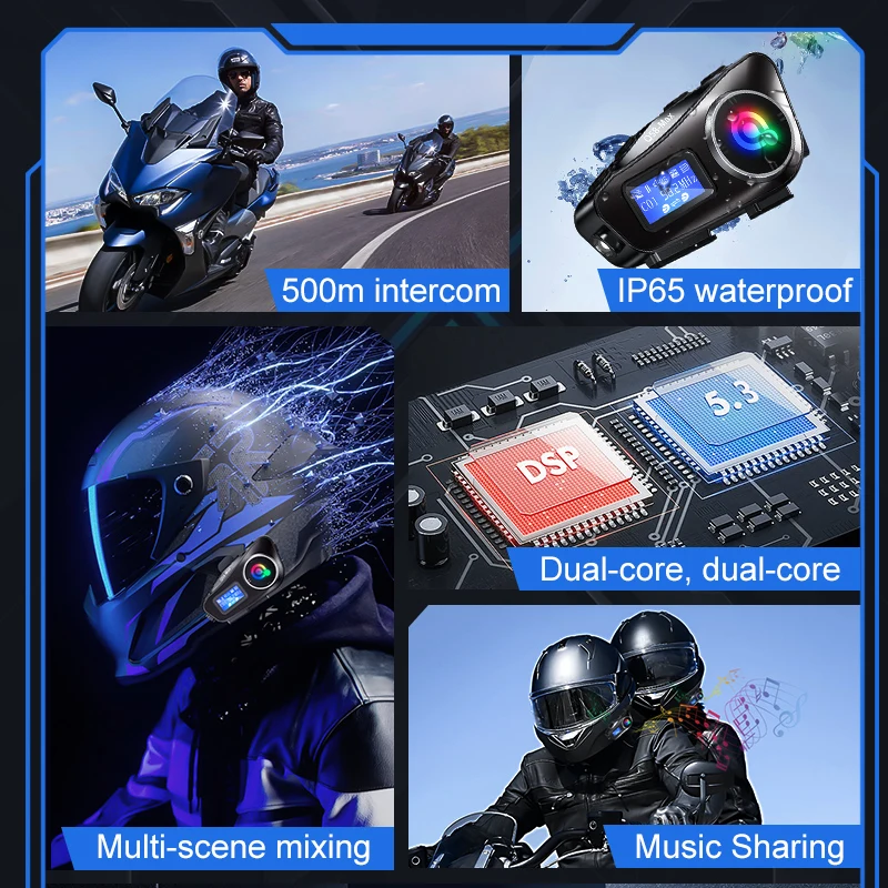 Headset helm interkom sepeda m - Universal Motorcycle Helmet Intercom Headset ulasan dan harga