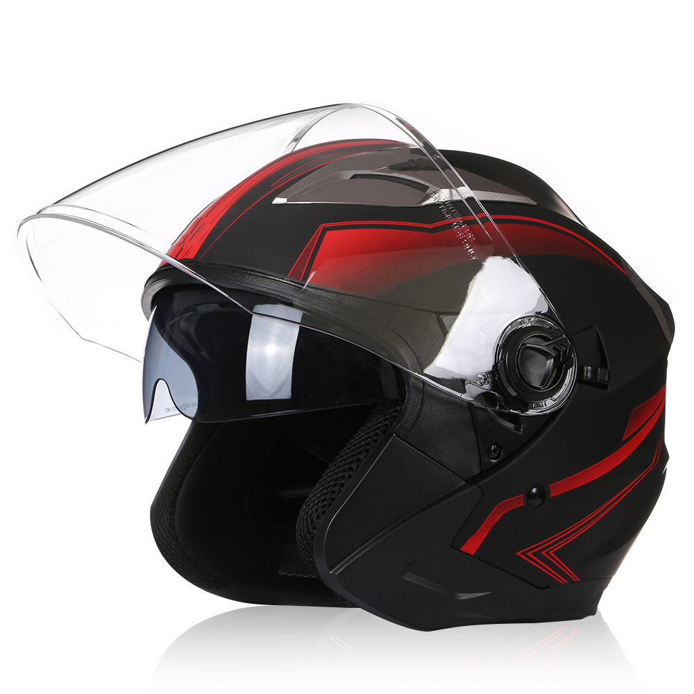 Helm sepeda motor lensa ganda, - Vintage Open Face Retro Helmet ulasan dan harga
