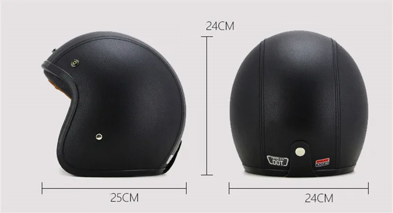 Helm Motor Retro Vintage Cafe  - Vintage Open Face Retro Helmet ulasan dan harga