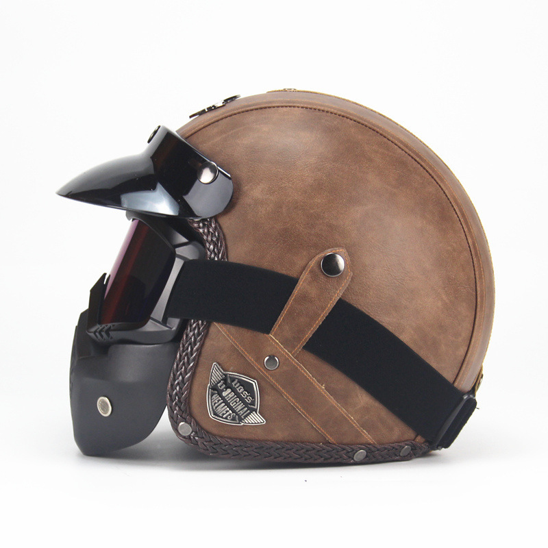 Helm Retro Vintage 3/4 Open Fa - Vintage Open Face Retro Helmet ulasan dan harga