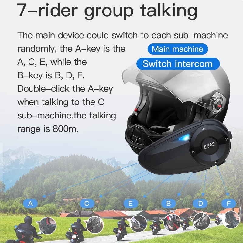 EJEAS Q7 Headset Helm Sepeda M - Universal Motorcycle Helmet Intercom Headset ulasan dan harga