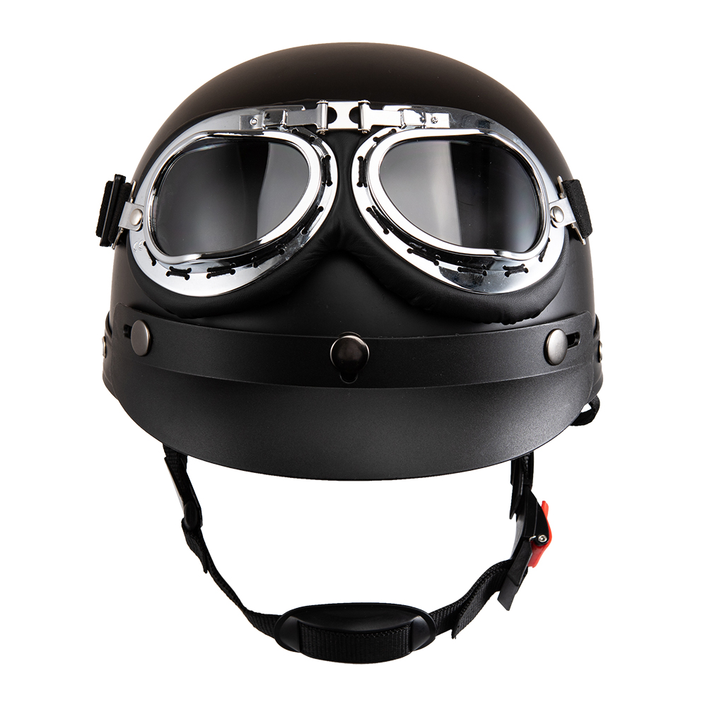 Helm Sepeda Motor Wajah Terbuk - Vintage Open Face Retro Helmet ulasan dan harga
